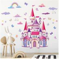 zsz2887 สติ๊กเกอร์ติดผนัง ลายปราสาทม่วง  (Wall Sticker)