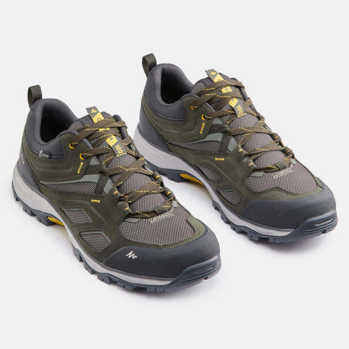 พร้อมส่ง-รองเท้าผู้ชายสำหรับใส่เดินป่าบนภูเขา-กันน้ำ-men-s-waterproof-mountain-walking-shoes-mh100