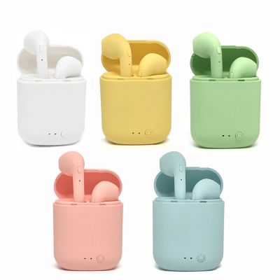 （Orange home earphone cover）I7Mini-2 TWS หูฟังบลูทูธไร้สาย5.0ด้านหูฟังสเตอริโอหูฟังสำหรับ iPhone กล่องชาร์จ Xiaomi