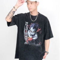 เสื้อยืดผู้ชายโอเวอร์ไซส์ ryuk deathnote เสื้อy2k เสื้อมินิมอล เสื้ออปป้า เกาหลี