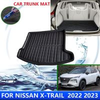 แผ่นป้องกันฝาหน้าฝาหลังกระโปรงรถสำหรับ Nissan X-Trail T33 2022 2023แผ่นรองดินสอเขียนขอบตากันน้ำรถยนต์ป้องกันการเปรอะเปื้อนเสื่อน้ำท่วมอุปกรณ์เสริม