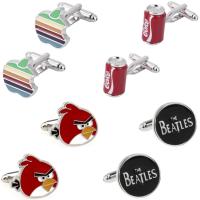 4 Designs Man Trendy Cufflink Cuff Link 2 Pairs Free Shipping Stainless Steel Material Cuff Link