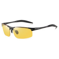 ZHIYI Night Vision Goggle Aluminum Magnesium Photochromic Polarized Sunglasses Anti-glaring Yellow Car Driving Glasses For Men