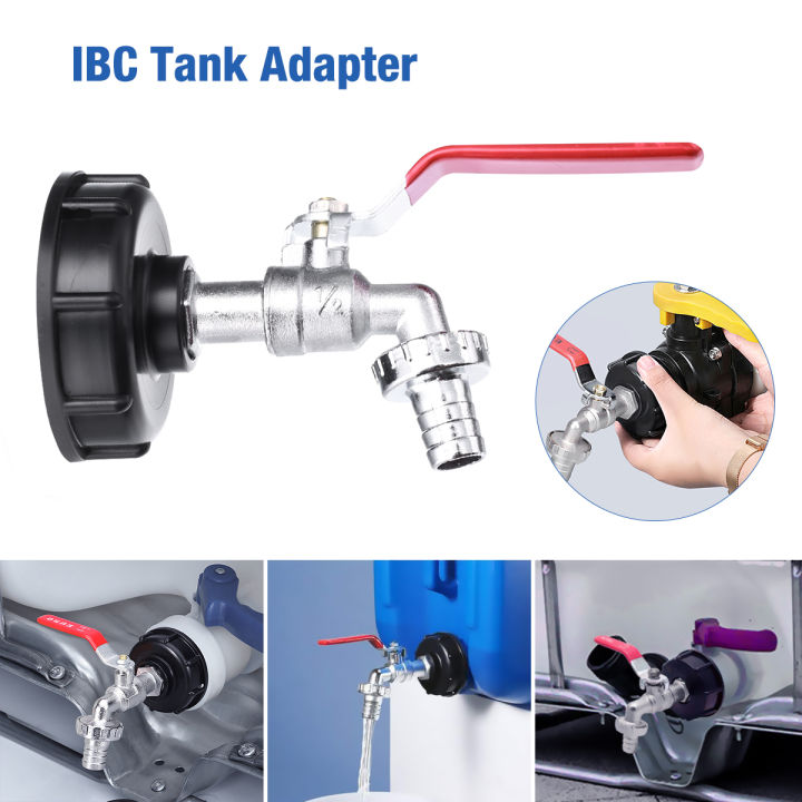 IBC Ball Outlet Tap Tank Food Grade Drain Adapter S60X6 Tank Rainwater ...