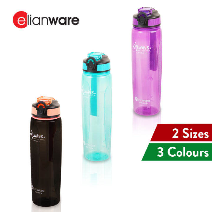 Elianware 800ML/1000ML Water Bottle with Straw Tumbler Botol Air BPA ...