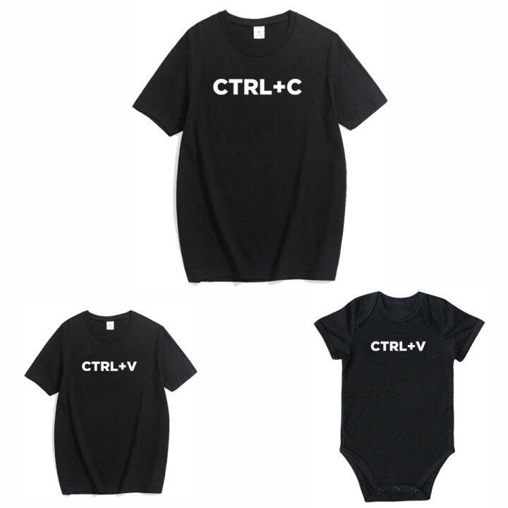 in-stock-ctrl-c-คัดลอกและวางรุ่นพ่อลูกของฉัน-t-เสื้อเชิ้ตแขนสั้นครอบครัวสไตล์ยุโรปและอเมริกาเสื้อตลก