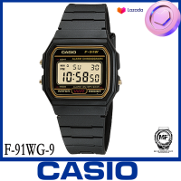 CASIO นาฬิกาข้อมือ สายยาง รุ่น F-91W-3 ของแท้ 100% ประกันศูนย์ CASIO 1 ปี กันน้ำ50M