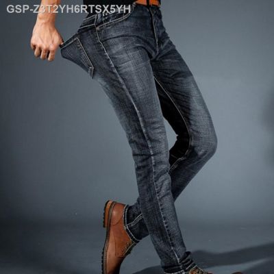Jeans Longos Extensos Para Homens Calças Meados De Ascensão Finas E Finas ขนาดพิเศษ Homens Europeus Marfamosa