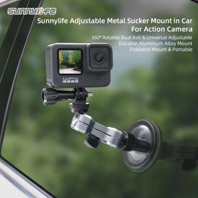Sunnylife Metal Car Sucker Mount Angles Adjustable Suction Cup Bracket Phone Holder for Pocket2/ GoPro10 9 /Insta360 One R RS ที่ดูดกระจก