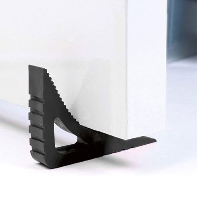 Rubber Door Stopper Reusable Shock Absorbent Block Wedge Doorstops Door Handle Stopper Home Office Door Anti-collision Stopper Decorative Door Stops