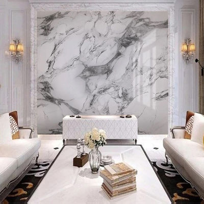 [hot]Custom 3D Photo Wallpaper White Marble Pattern Wall Mural Papel De Parede Living Room Sofa TV Background Wallpaper Wall Painting