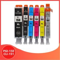 CLI151 PGI150 6ชิ้นที่รองรับตลับหมึก PGI 150 CLI 151สำหรับ Canon PIXMA MG7510 IP7210 Ip8710 MX721เครื่องพิมพ์ Ix6810