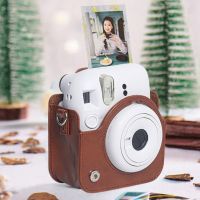 ℗ Protective Instant Camera Bags PU Leather Camera Bag Case Protective Instant Camera Case Accessories for Fujifilm Instax Mini 12