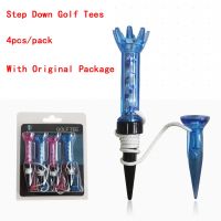 4pcs/pack golf Tees With Original package Plastic Step Down Golf Ball tee Mgnetic Holder Local Ret 80mm Training Practice tees