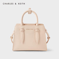 CHARLES and KEITH CK2-50781362 แฟชั่นเข็มขัดตกแต่งกระเป๋าสะพายข้างแบบพกพา