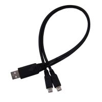 2 in 1 USB Male to 2x Micro Y Splitter Data Transfer Charging Cable USB2.0 for for Android Smartphones Tablet Dual Micro USB