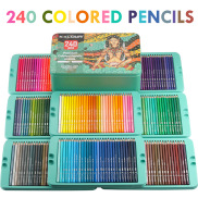 KALOUR 240 Color Oily Colorful Pencil Set Iron Box Portable Student