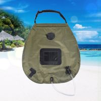 Outdoor travel shower bag Field portable folding toilet Two-color pvc water storage with thermometer Outdoor sports