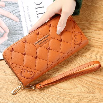 Zipper Long Wallet for Women Simple Female Purses Coin Purse Card Holder Fashion Retro Large Capacity