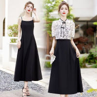 Factory Outlet New Chinese -Style Dress Female 2023 Summer Retro Temperament National Style Improved Cheongsam Black