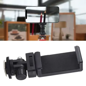 Cell Phone Clip Holder + Hot Shoe Screw Adapter Tripod Mount for SLR DSLR  Camera