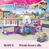 【ร้อน】ใหม่961ชิ้น PrivateVillaBlocks FriendsBricks GirlsHouseFor เด็ก DIYGifts
