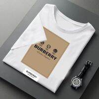 ▶ผ้าฝ้าย100%◀Burberrys ดั้งเดิมเสื้อยืดผู้ชายแขนสั้นเทรนด์ใหม่สไตล์เกาหลี M-3XL คุณภาพสูงเสื้อยืดผู้ชายฤดูร้อน