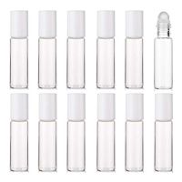 Reusable Clear Essential Oil Storage Bottle with Roller Ball/ Thick Glass Perfume Essential Oil Roller Bottle