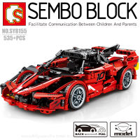 บล็อกตัวต่อรถยนต์ Ferrari (เฟอร์รารี่) สีแดง SEMBO BLOCK SY8155 จำนวน 535 ชิ้น