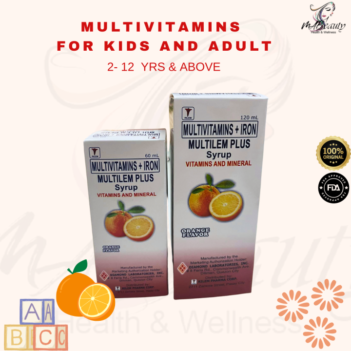 MULTILEM PLUS (Multivitamins + Iron) SYRUP FOR KIDS 2 12 YEARS OLD