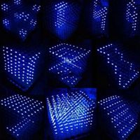 Mini 3D 8 8X8X8 LED Electronic Light Cubeeds DIY Kit Students Electronic Production White+Blue for Christmas Gift/New Year Gift