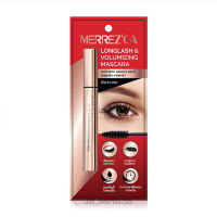 Merrezca Longlash &amp; Volumizing Mascara 6.5g. No.Black มาสคาร่า เพิ่มขนตาหนา โค้งงอน