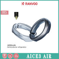 Ranvoo AICE3อากาศแขวนคอทำความเย็นให้บริสุทธิ์เครื่องปรับอากาศสารกึ่งตัวนำพัดลมUSBแบบพกพาขนาดเล็กและพกพาได้เทอร์โมมิเตอร์สวมใส่ได้อัจฉริยะเครื่องปรับอากาศการชาร์จและระบายความร้อน