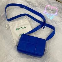 A.L.I.C.E bv mini cassette กระเป๋าสะพายไหล่ messenger bag blue oil wax leather