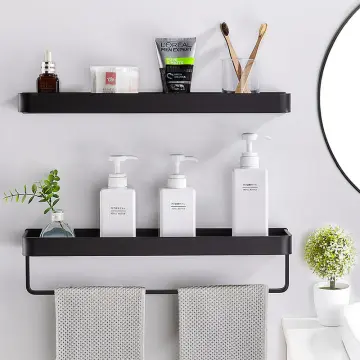 Modern Farmhouse Bathroom Shelf, Black Shower Shelf, Minimalist Bathroom  Accessories, Black Shelves With Railing, Black Shower Caddy VASCA -   Singapore