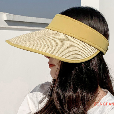 ZONGPAN หมวกกันแดดสำหรับผู้หญิงแบบเปิดด้านบนระบายอากาศได้ดีหมวกกันแดดสำหรับผู้หญิงหมวกแฟชั่นใหม่