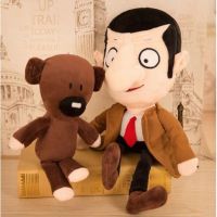 2pcs Movie Mr Bean Teddy Bear Cute Plush Stuffed Toys Bear Plush Toys For Children Birthday Present Gifts