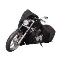 Juste de moto étanche extérieure noire compatible avec Honda Suzuki Kawasaki Yamaha Harley Street Bike 73Inboulon Chopper Bobber média