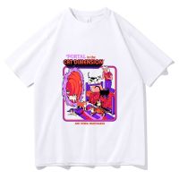 Kaus Lengan Pendek Longgar Pria Wanita Mode Lucu T-Shirt Longgar Untuk Kucing Dimensi Gelap Humor Seni Cetak Vintage 50S Poster Karya Seni S-4XL-5XL-6XL