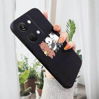 เคสโทรศัพท์สำหรับ OnePlus Nord 3 5G ลายการ์ตูนเราหมีแพนด้ากริซลี่เคสโทรศัพท์ขอบสี่เหลี่ยมลวดลายเคสกล้องคลุมทั้งหมดปลอกซิลิโคนเหลว