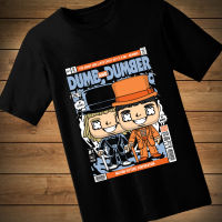 #052 เสื้อยืดลายการ์ตูน DUMB AND DUMBER เสื้อยืดสีดำ เสื้อใส่เล่น เสื้อยืด เสื้อคอกลม ใส่สบาย เสื้อสกรีน เสื้อสั่งทำ เสื้อยืดแขนสั้น เสื้อเท่