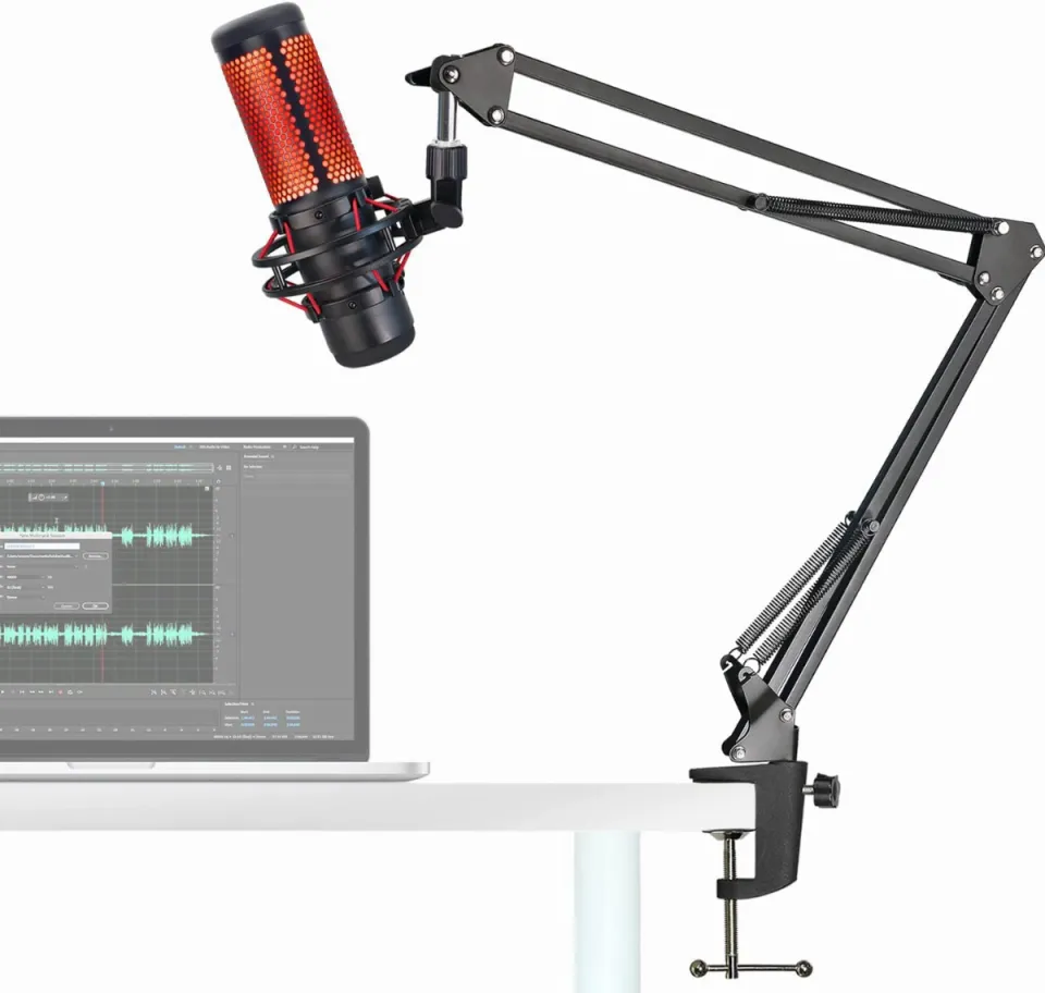  QuadCast Boom Arm Mic , Adjustable Suspension Boom Scissor Arm  Stand for HyperX QuadCast, QuadCast S – RGB USB Condenser Microphone by  SUNMON : Everything Else