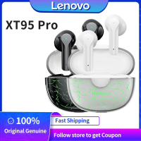 Original Lenovo XT95 Pro  Bluetooth Earphone LED Light Wireless Headphone Sport Waterproof TWS Wireless Earbuds with Mic