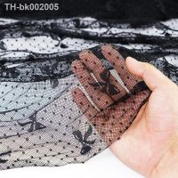 ✤ Mesh Tulle Fabric Bow Stretchy Black Lace Fabric For Mini Dress And Underwear 0.5 Yards/Pcs TJ0305