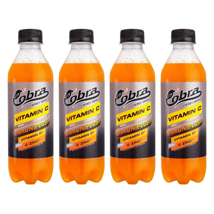 Cobra Energy Drink Plus Vitamin C 350ml Pack of 4 Lazada PH