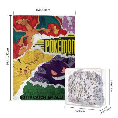 Pokemon - Urban Grit Wooden Jigsaw Puzzle 500 Pieces Educational Toy Painting Art Decor Decompression toys 500pcs