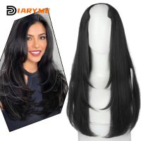 DM Synthetic Wigs Long Hair Pieces Invisible Clip In Hair Pad High Hair Pieces In Hair Extension Fluffy Natural Wig For Women Wig  Hair Extensions  Pa