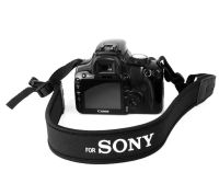 สายคล้องกล้อง Sony  แบบนิ่ม Neoprene  สายสีดำ/อักษรขาว  (1378)