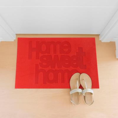 U-RO DECOR รุ่น HOME SWEET HOME พรมดักฝุ่น ขนาด 45x75 ซม. (สีแดง)