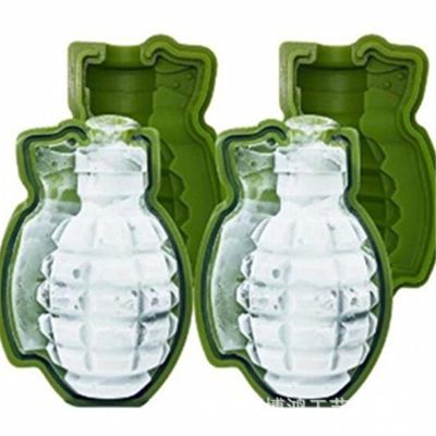 3D Grenade Shape Ice Cube Mold Ice Cream Maker Party Bar Drinks Silicone Trays Molds Kitchen Bar Tool Ice Maker Ice Cream Moulds